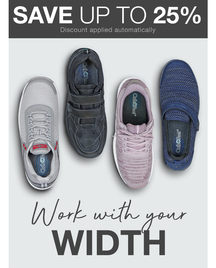 We offer shoes in 5 widths! - Ortho Feet